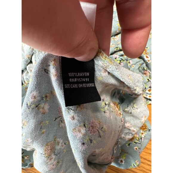 Torrid Womens Floral Short Sleeve Button-Down Peplum Blouse Tie Waist Size 3X - Picture 9 of 10